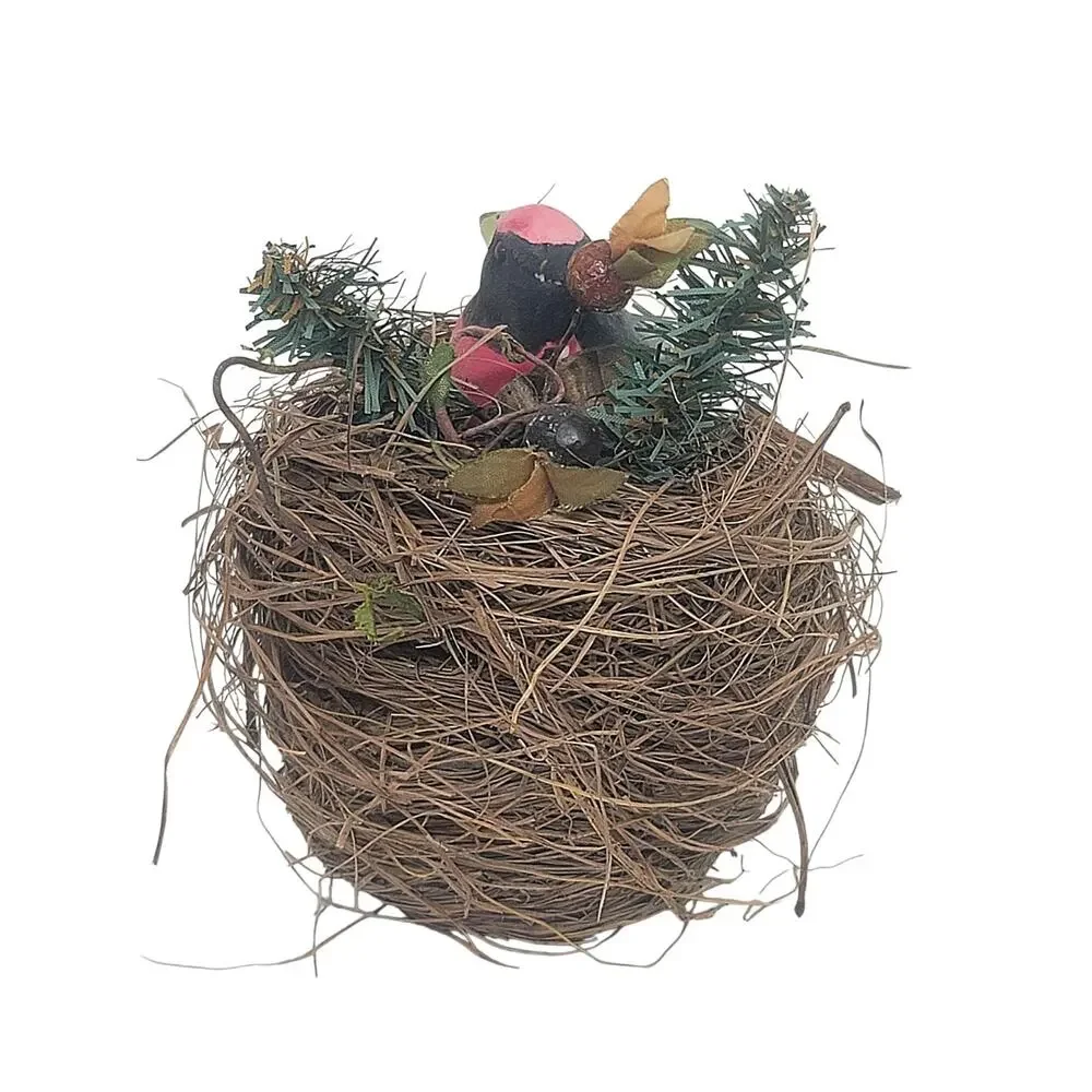 Nature Bird Nest Rose-breasted Grosbeak Bird Christmas Ornament Berries 4